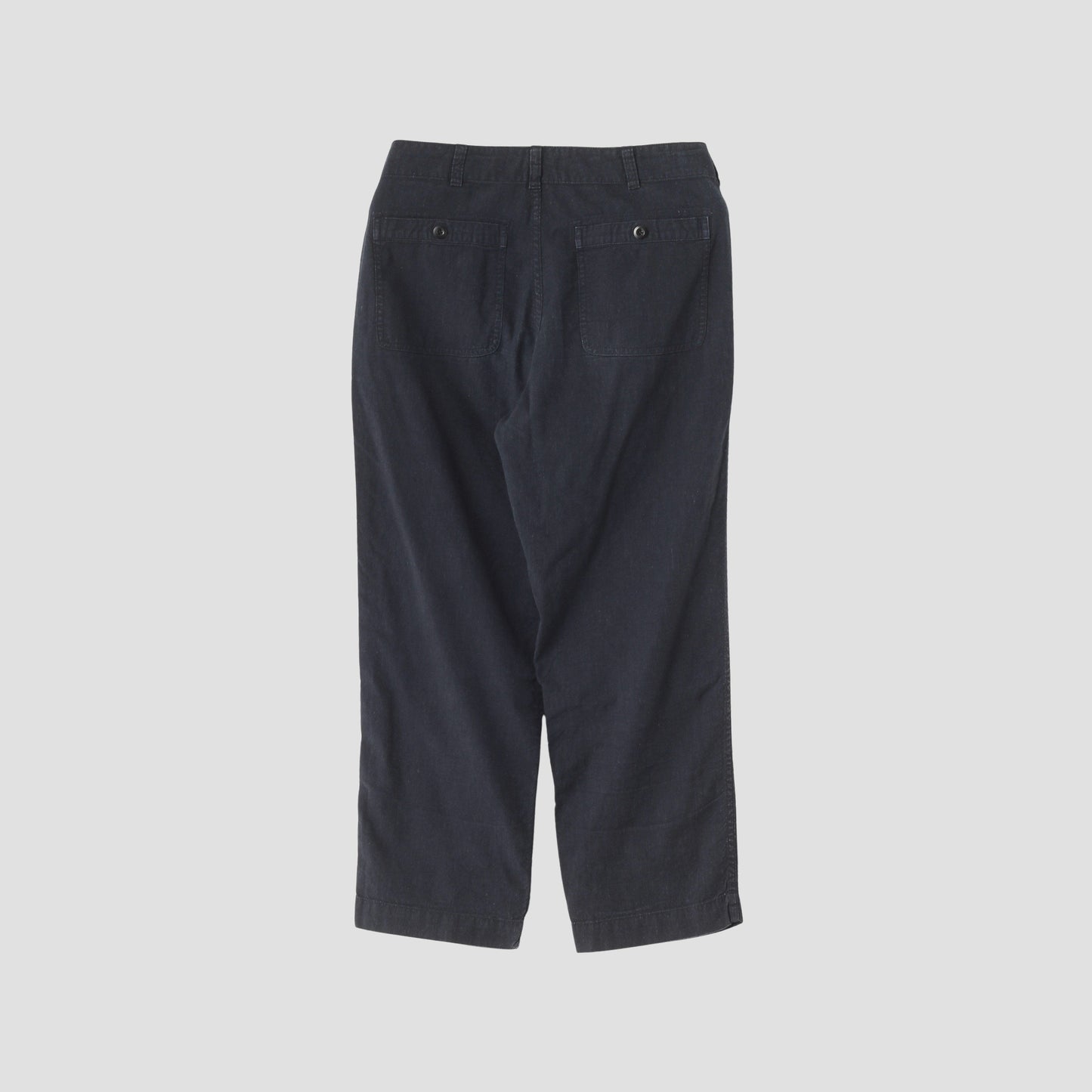 LINEN COTTON CANVAS TROUSERS