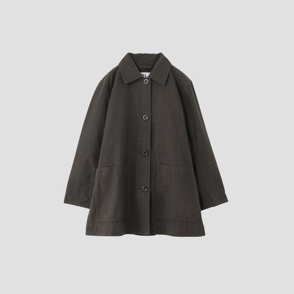WASHED COTTON POPLIN COAT