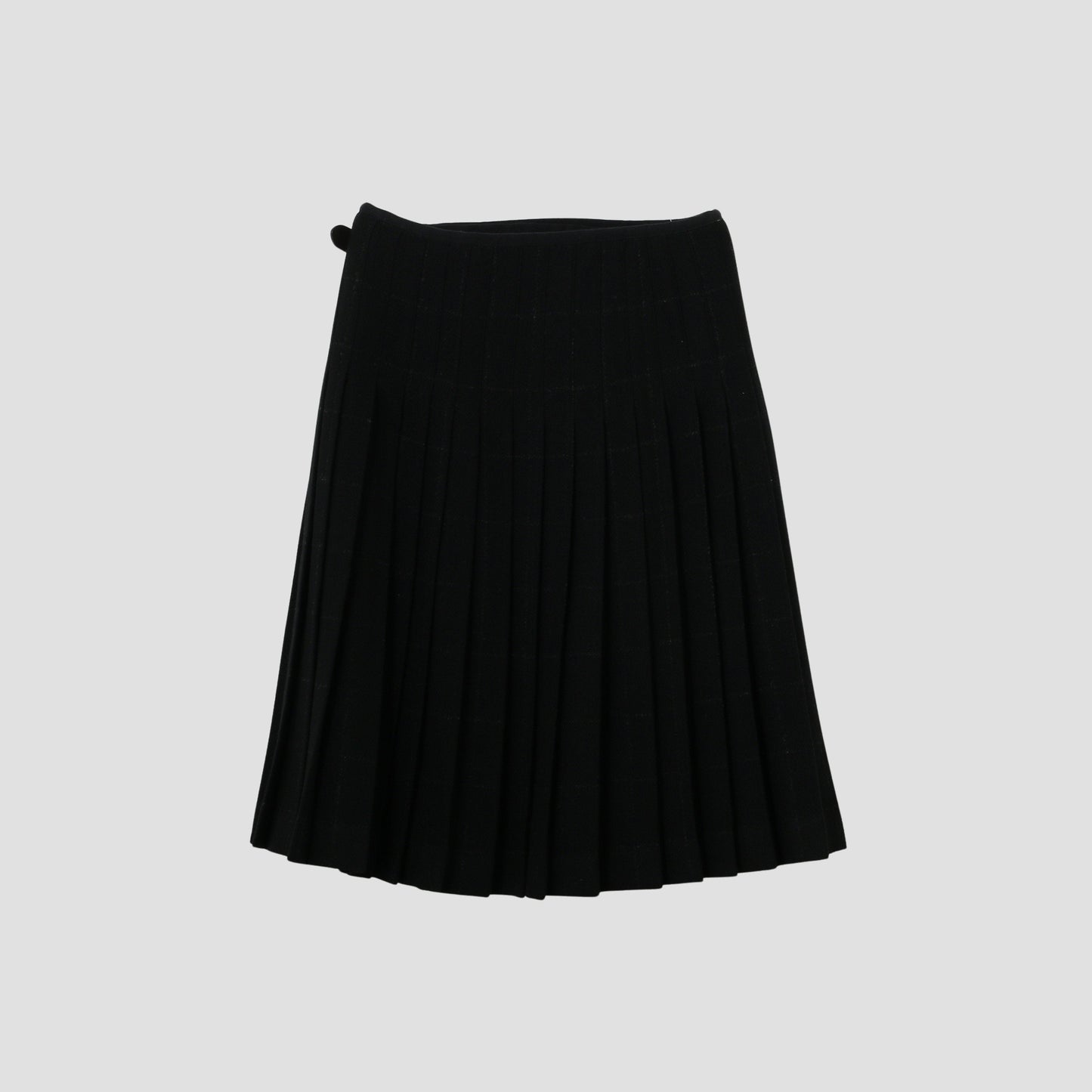 BLACK WINDOWPANE CHECK SKIRT