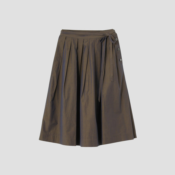 FINE COTTON CHAMBRAY SKIRT