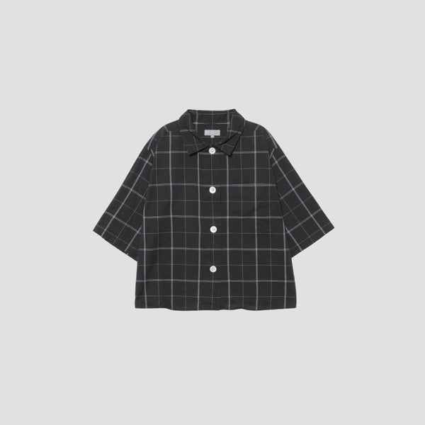 CHECK COTTON LINEN SHIRT