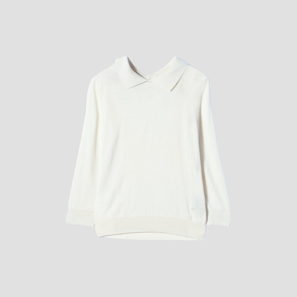 FINE MERINO POLO COLLAR JUMPER KNIT