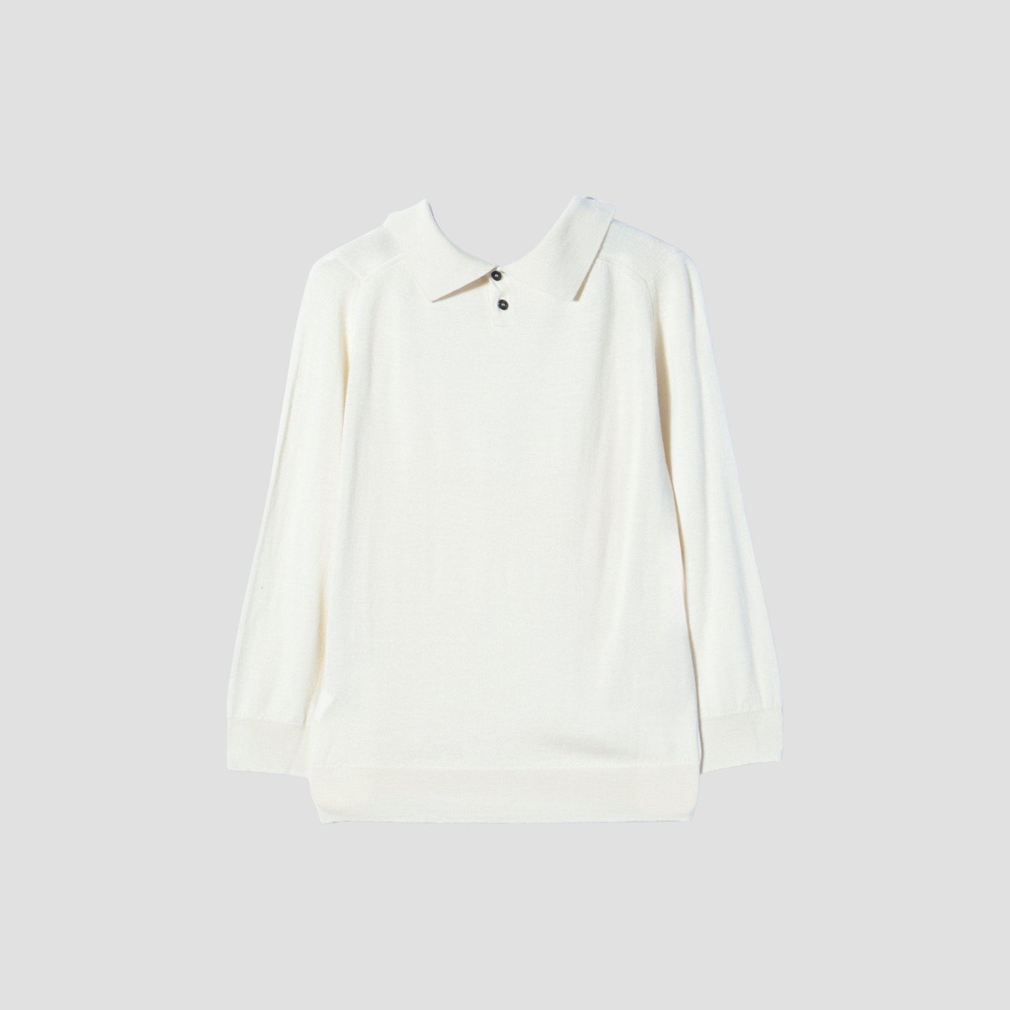 FINE MERINO POLO COLLAR JUMPER KNIT