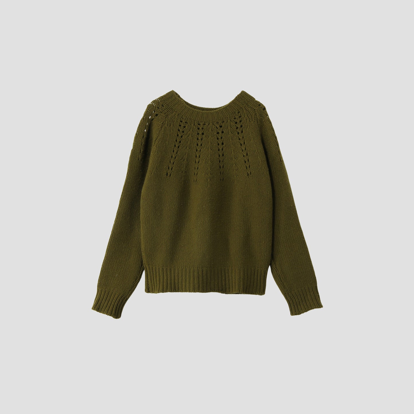 CHUNKY LACE CREW NECK KNIT