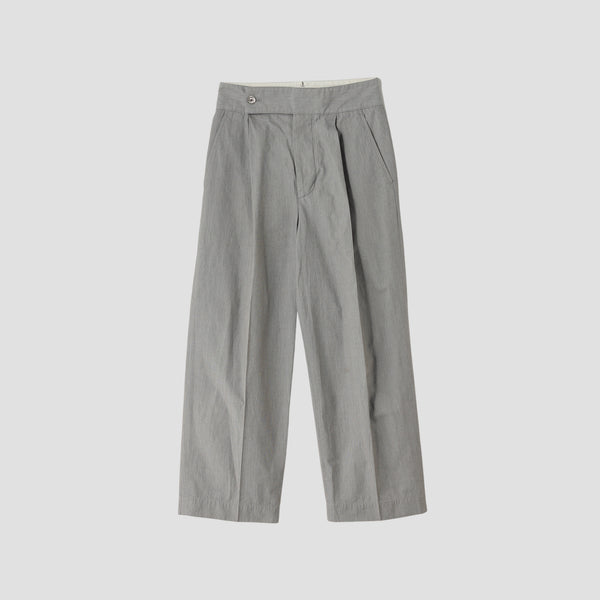 HAIRLINE STRIPE COTTON TROUSERS