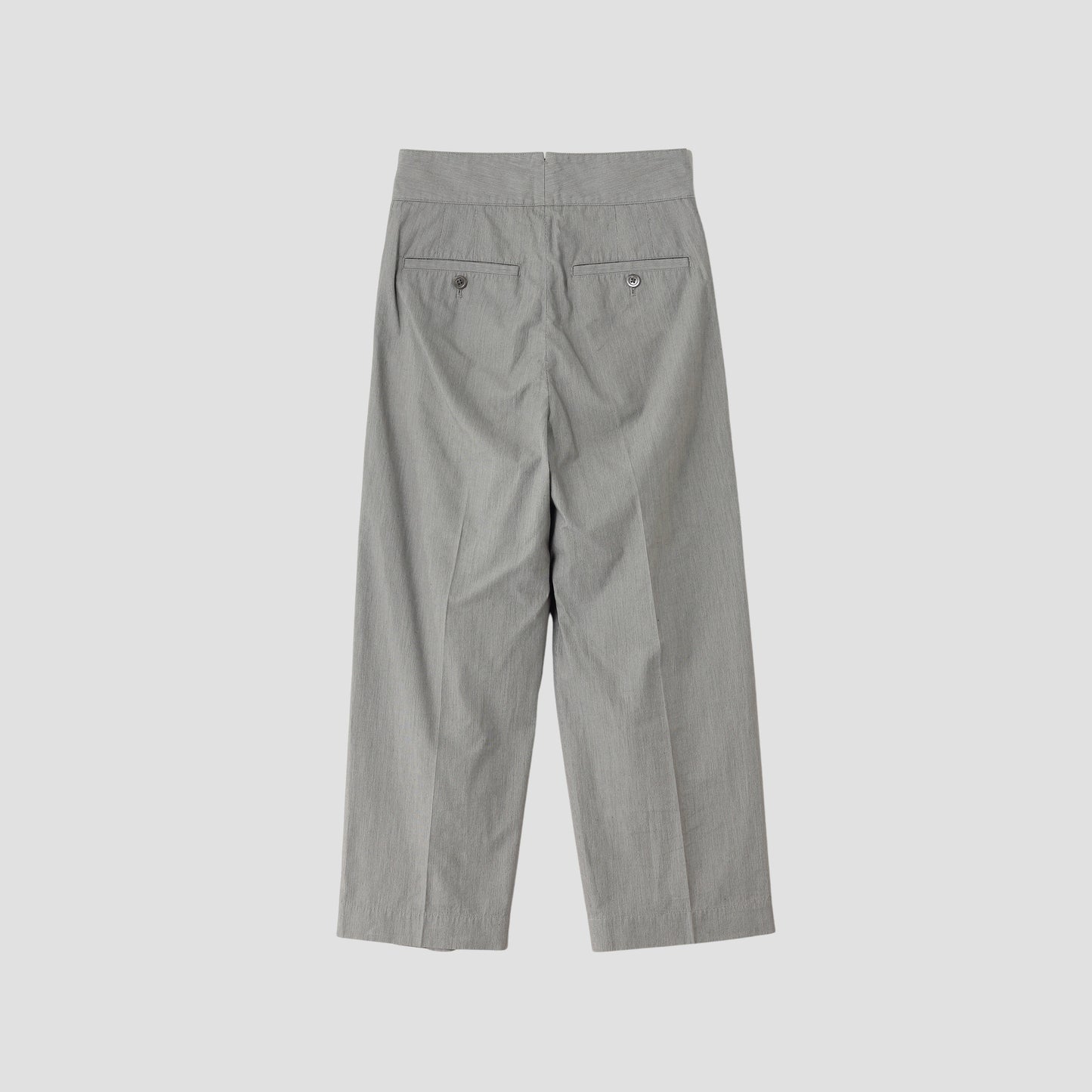 HAIRLINE STRIPE COTTON TROUSERS