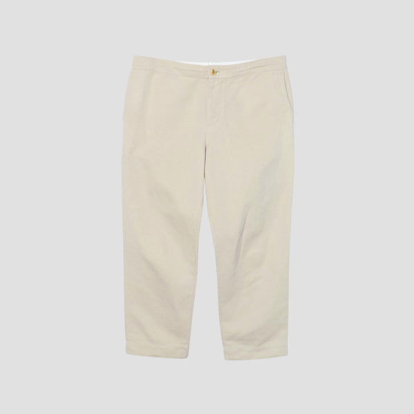 LINEN COTTON TWILL TROUSERS