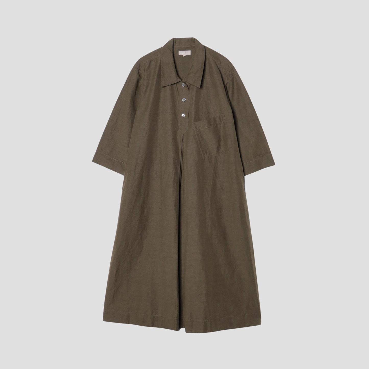 FINE PLAINWEAVE COTTON LINEN DRESS