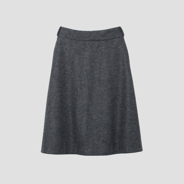 FELTED WOOL JERSEY SKIRT