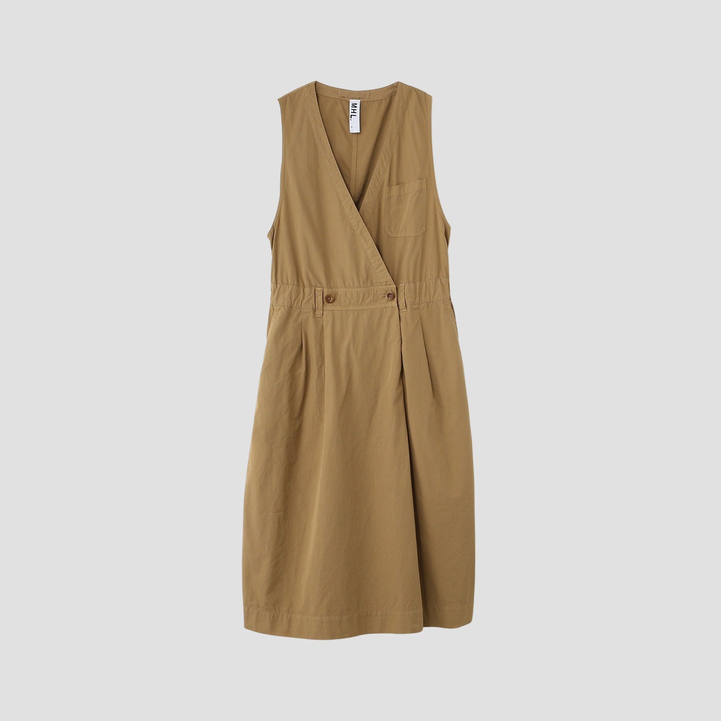 FINE COMPACT COTTON POPLIN DRESS