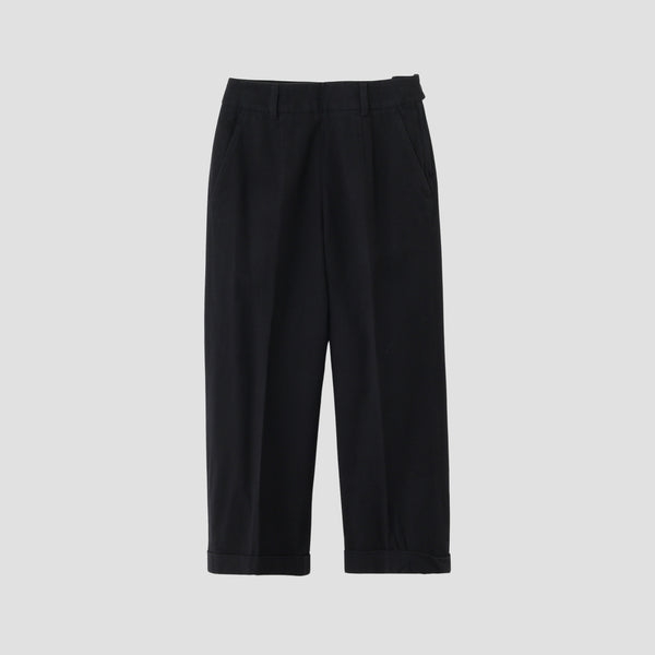 BRUSHED COTTON WOOL TROUSERS