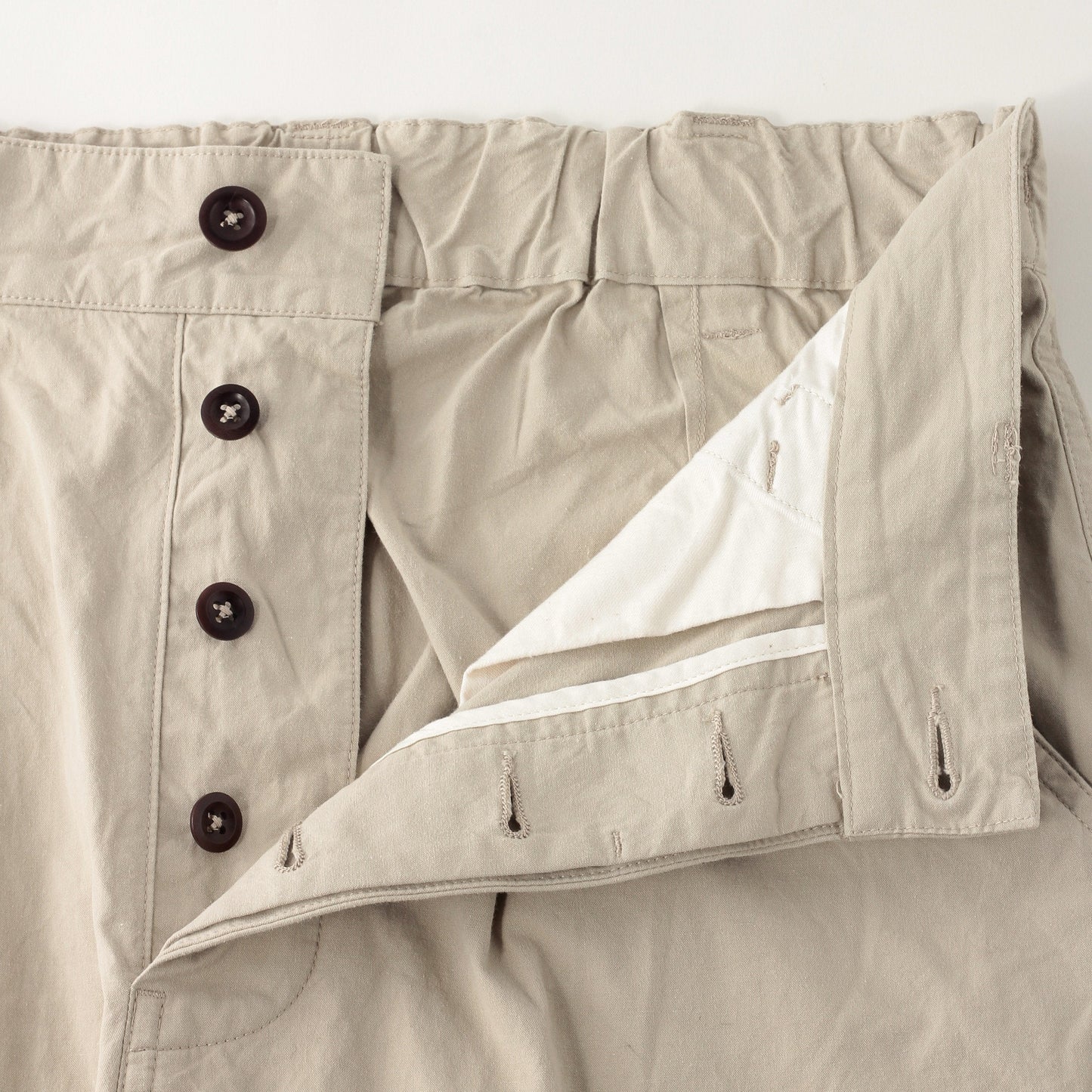VINTAGE COTTON PLAINWEAVE TROUSERS