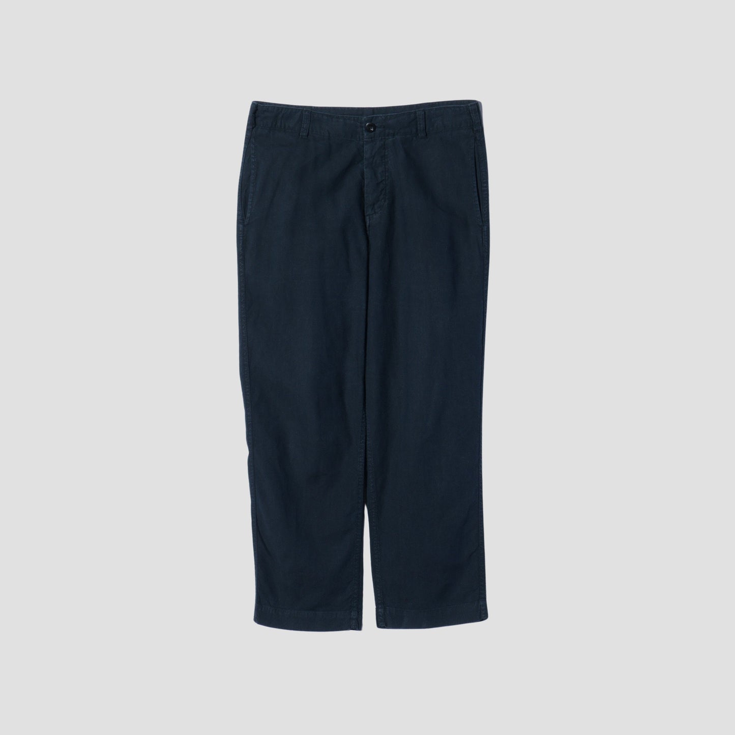 LINEN COTTON CANVAS TROUSERS