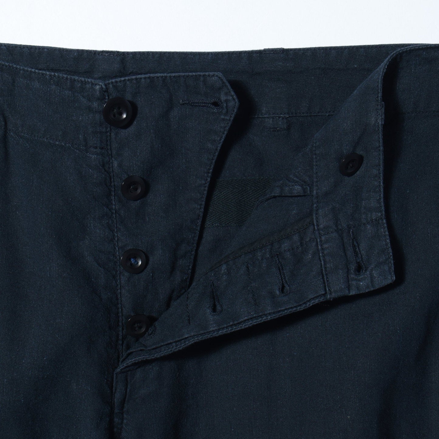 LINEN COTTON CANVAS TROUSERS
