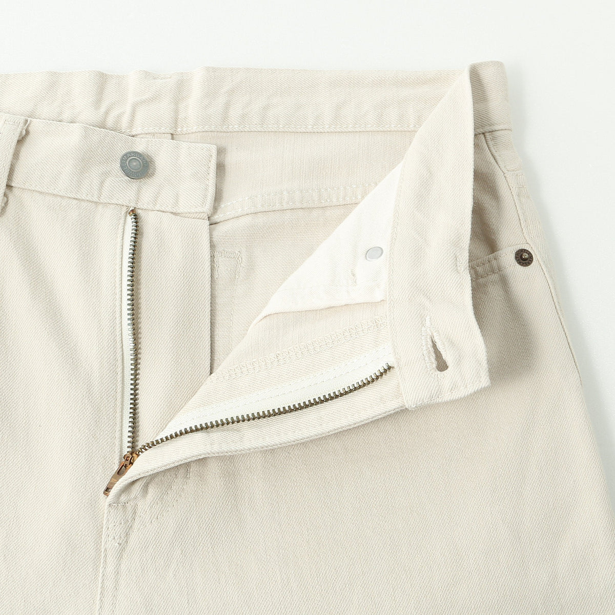 WHITE DENIM TROUSERS