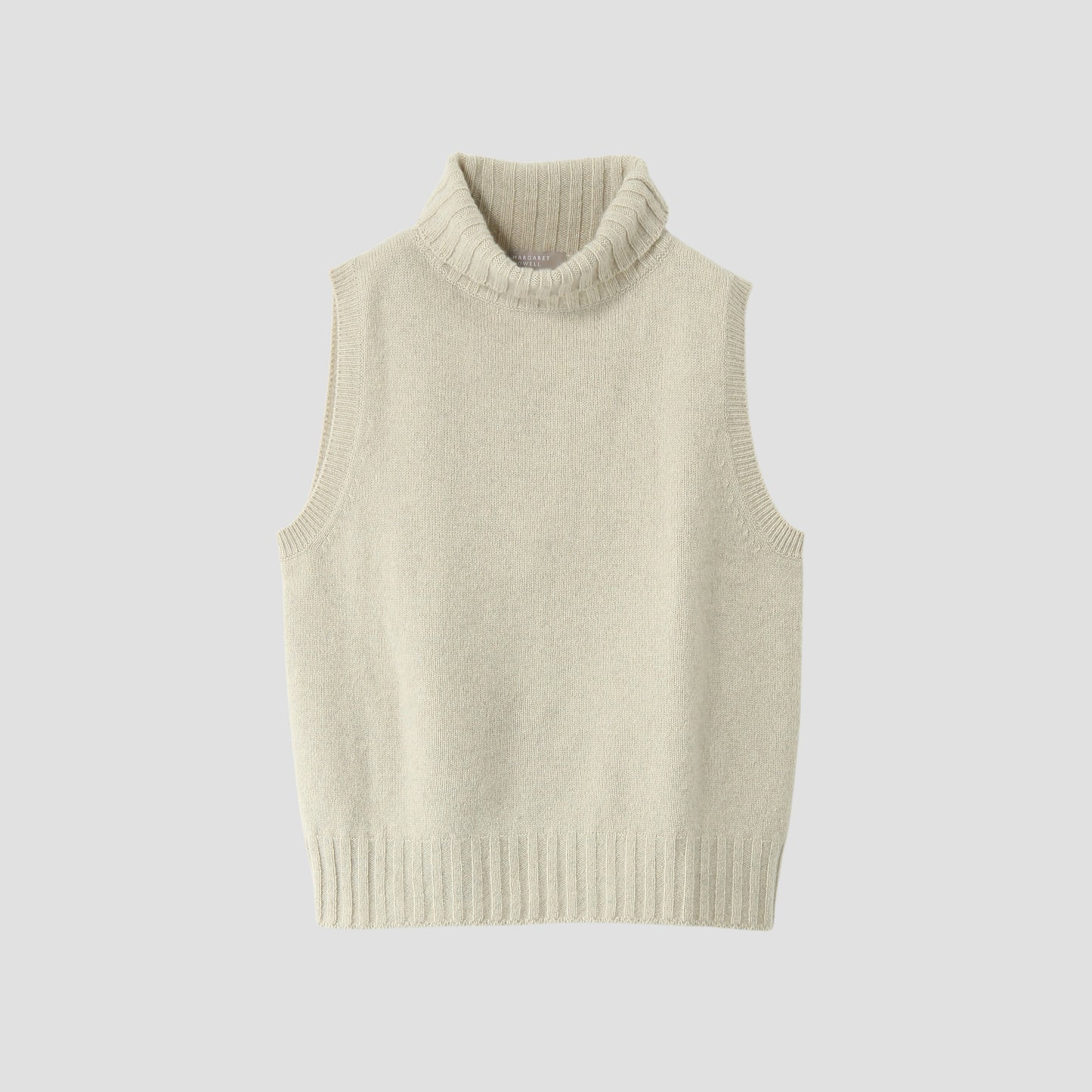 SLEEVELESS ROLL NECK KNIT