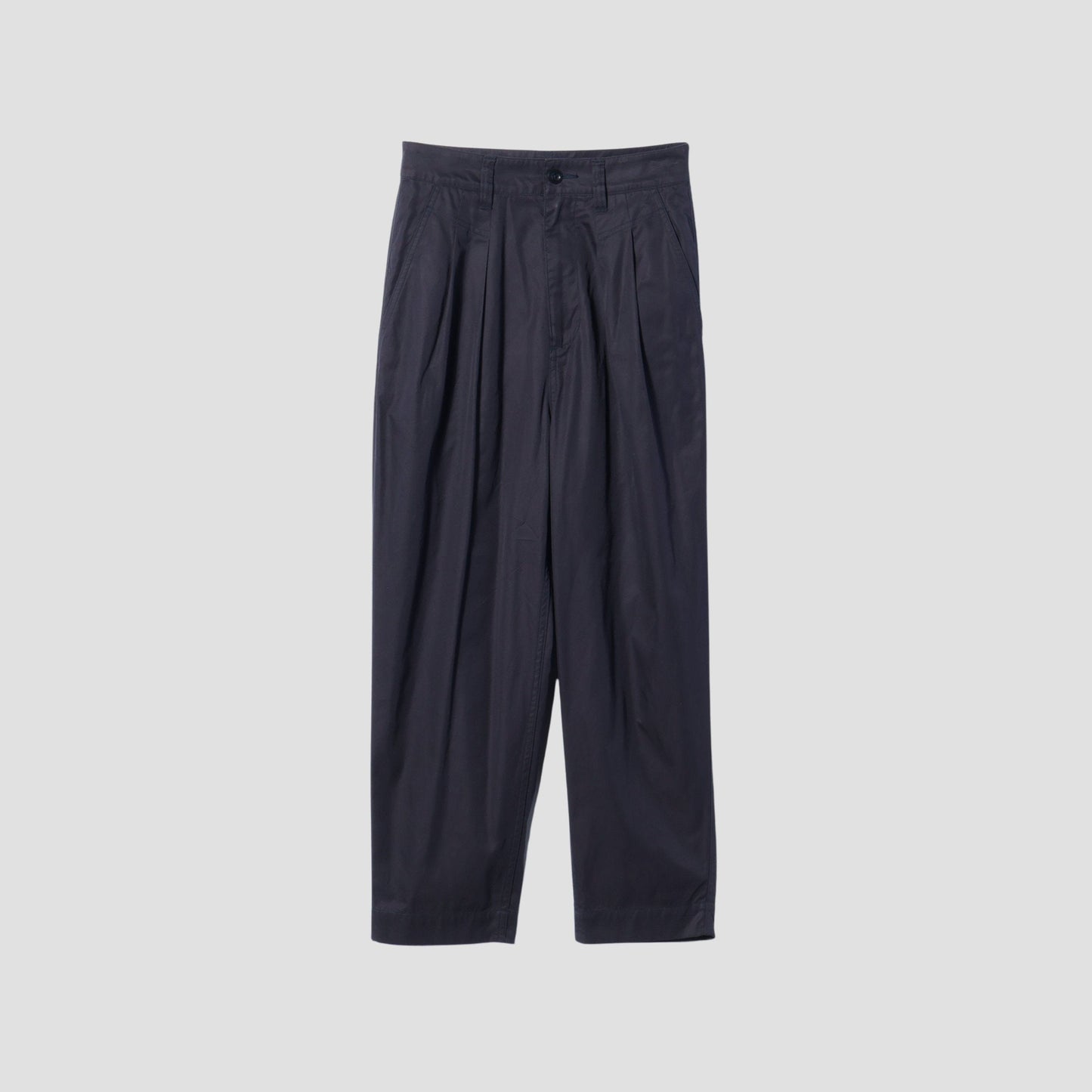 HIGH DENSE LINEN POPLIN TROUSERS