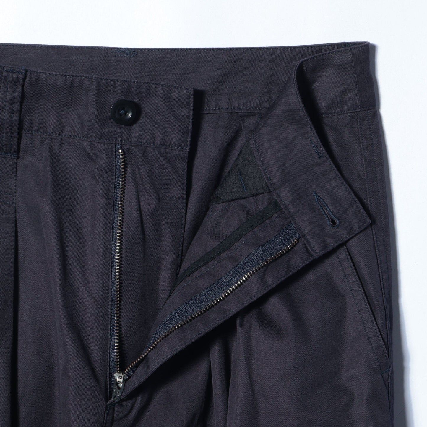 HIGH DENSE LINEN POPLIN TROUSERS