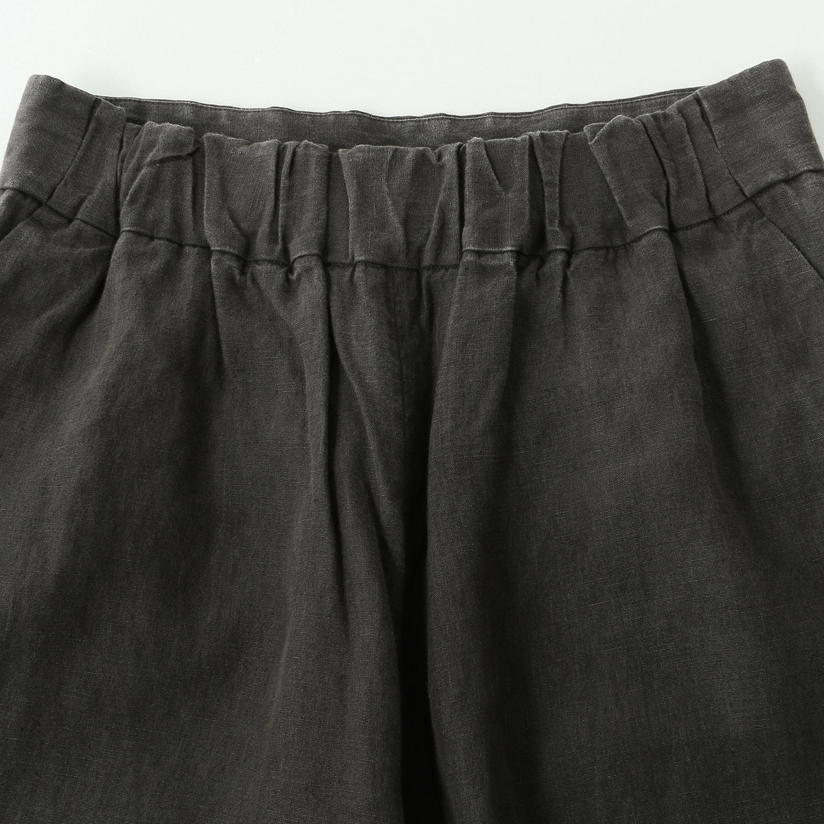 COATED LINEN PLAINWEAVE TROUSERS