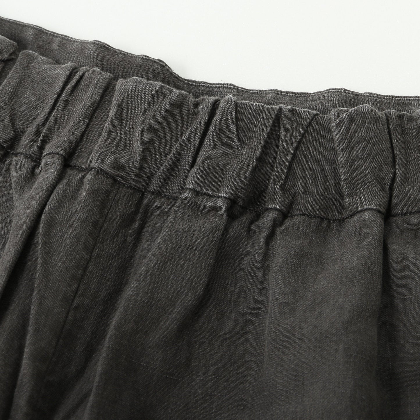 COATED LINEN PLAINWEAVE TROUSERS
