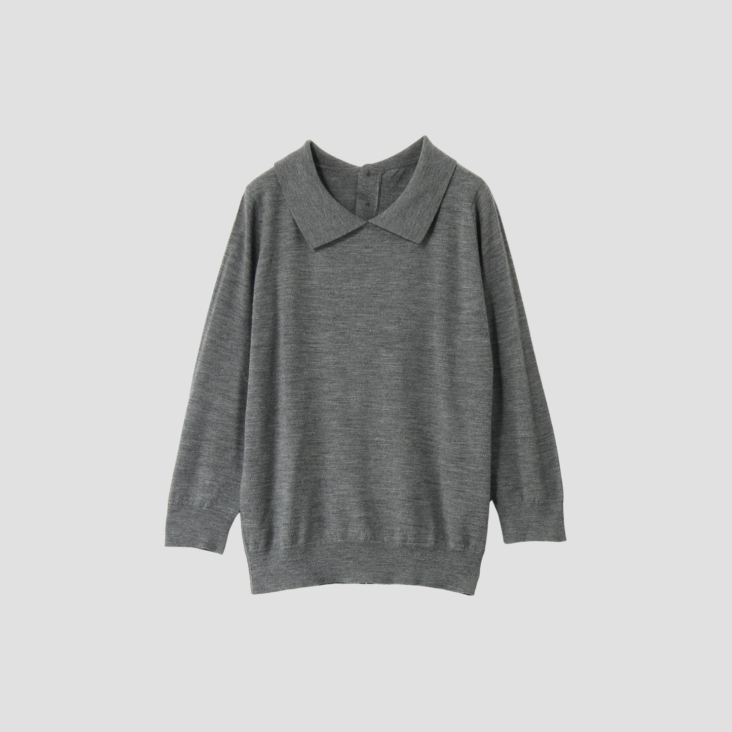 FINE MERINO POLO COLLAR JUMPER KNIT