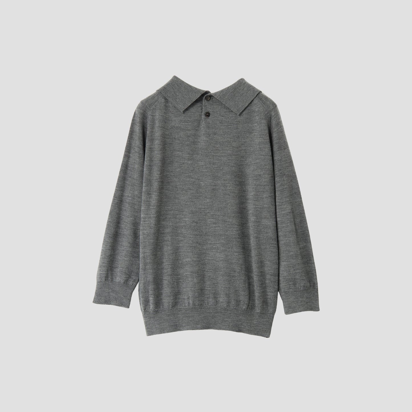 FINE MERINO POLO COLLAR JUMPER KNIT