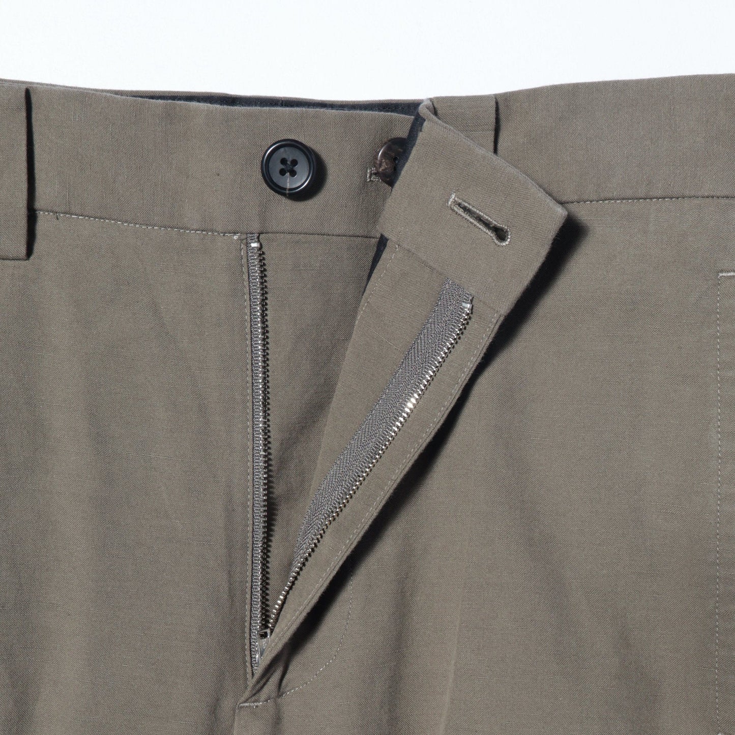 COTTON LINEN OXFORD TROUSERS