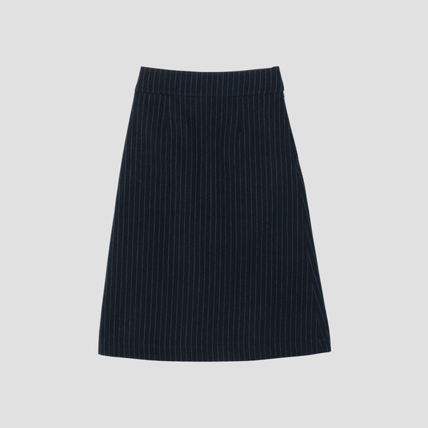 BROKEN STRIPE WOOL SKIRT