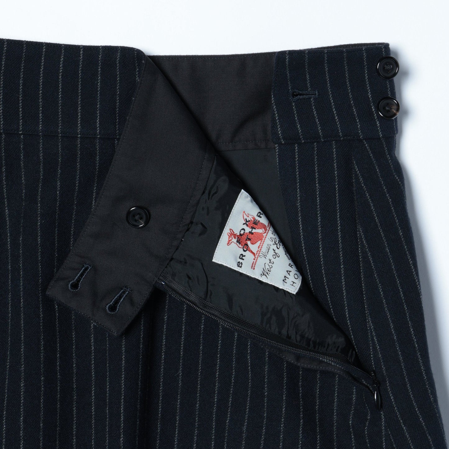 BROKEN STRIPE WOOL SKIRT