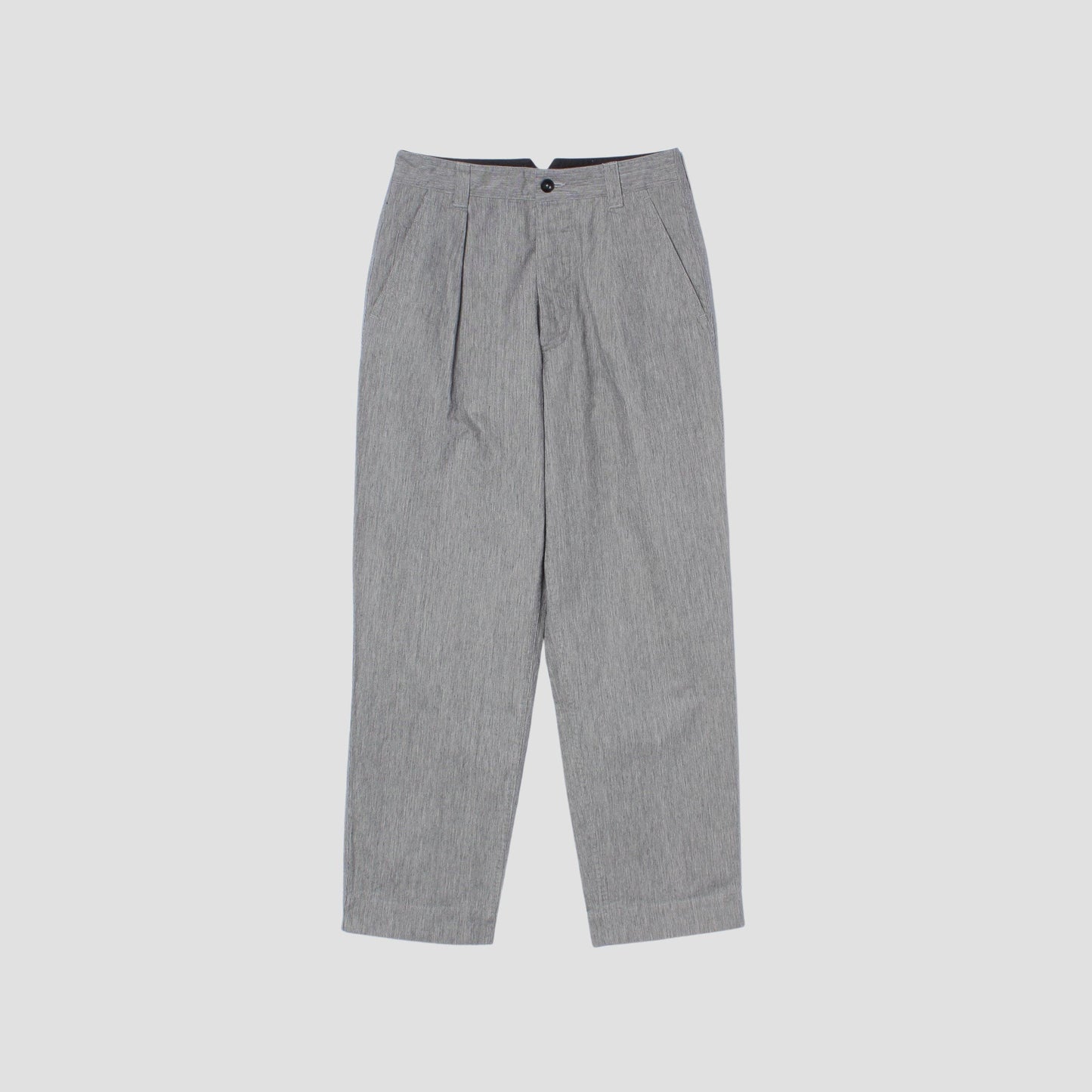 IRREGULAR END ON END COTTON LINEN TROUSERS