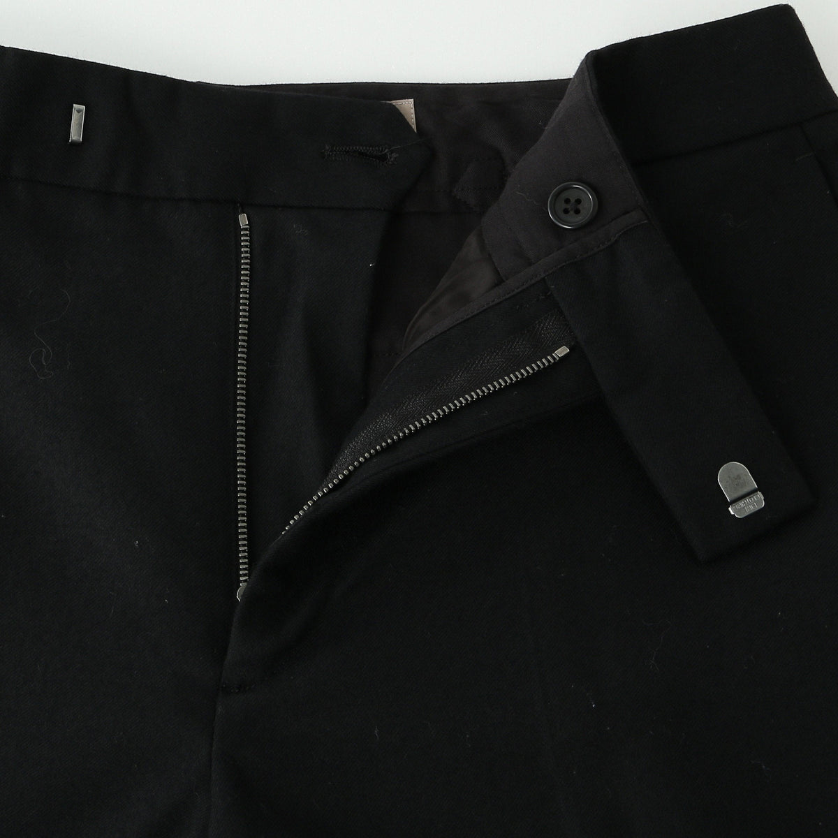 BLACK FLANNEL TROUSERS