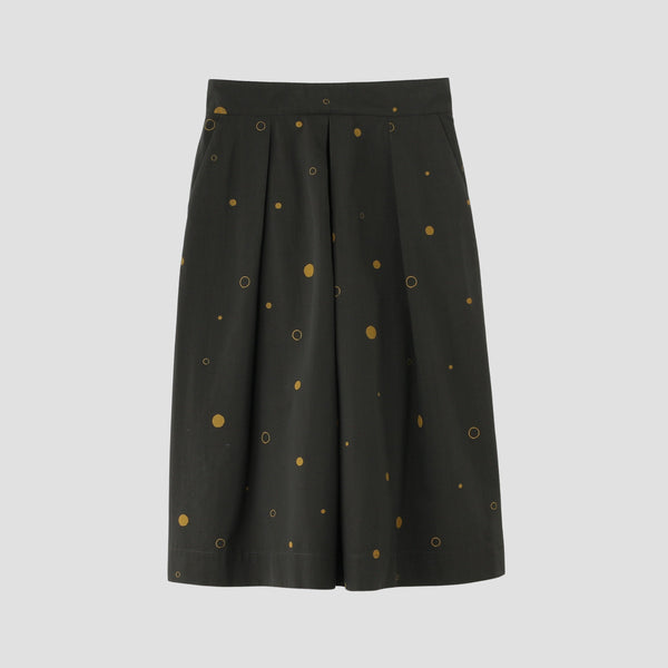 SPOT PRINT COTTON SILK SKIRT