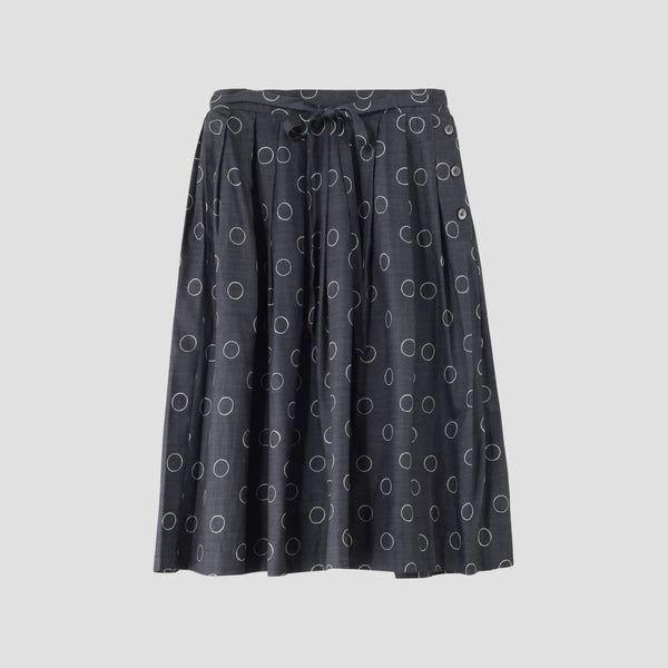 OUTLINE SPOT SILK SKIRT