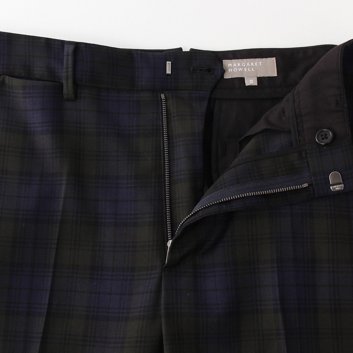 WOOL BLACKWATCH TROUSERS