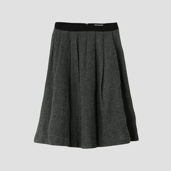 WOOL LINEN TWEED SKIRT