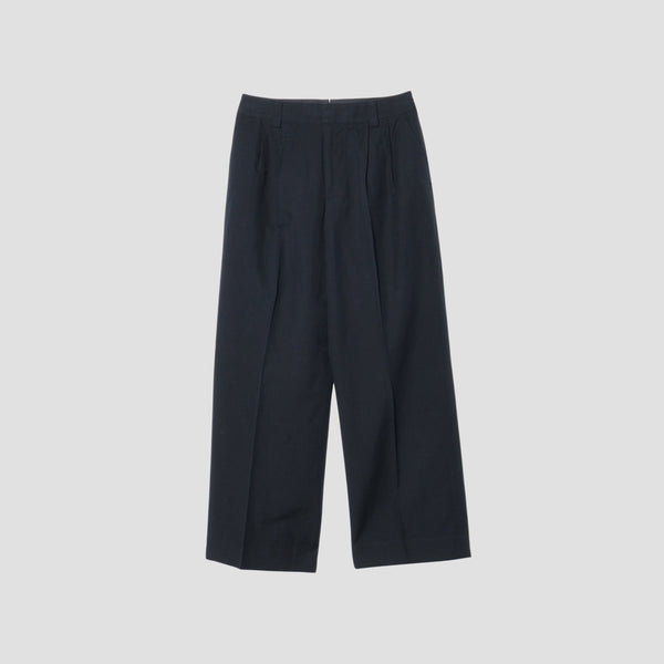 COTTON LINEN OXFORD TROUSERS