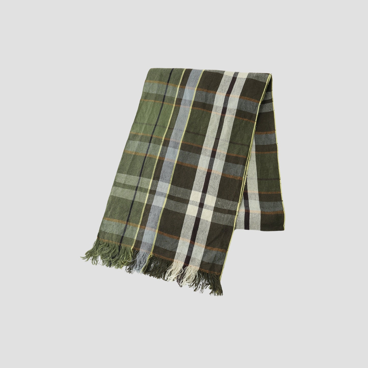 LINEN SUMMER TARTAN SCARF