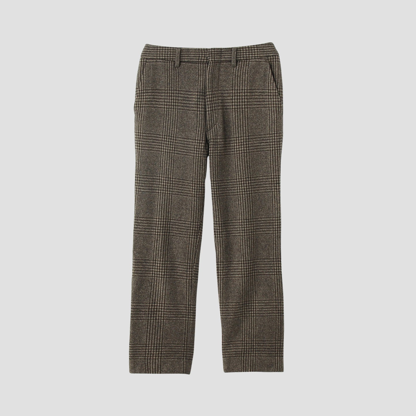 CHECK WOOL TROUSER TROUSERS