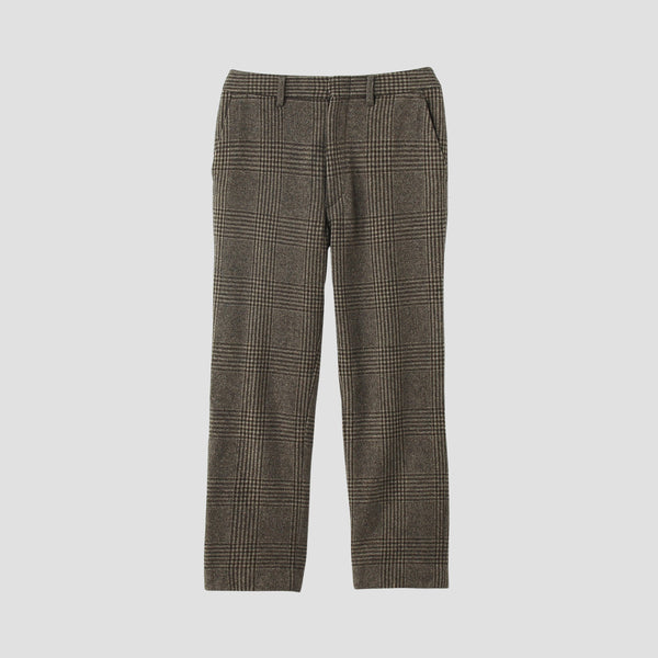 CHECK WOOL TROUSER TROUSERS