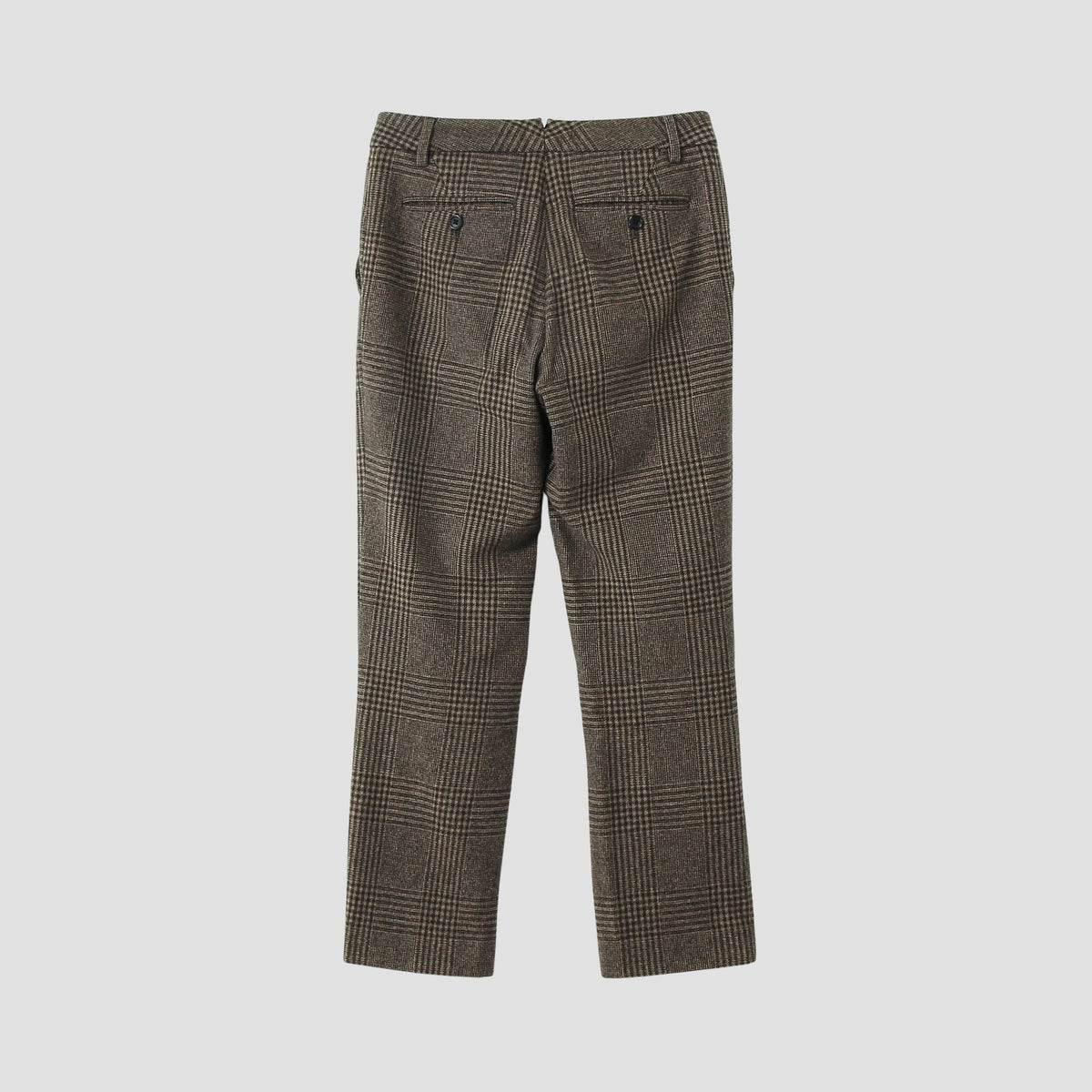 CHECK WOOL TROUSER TROUSERS