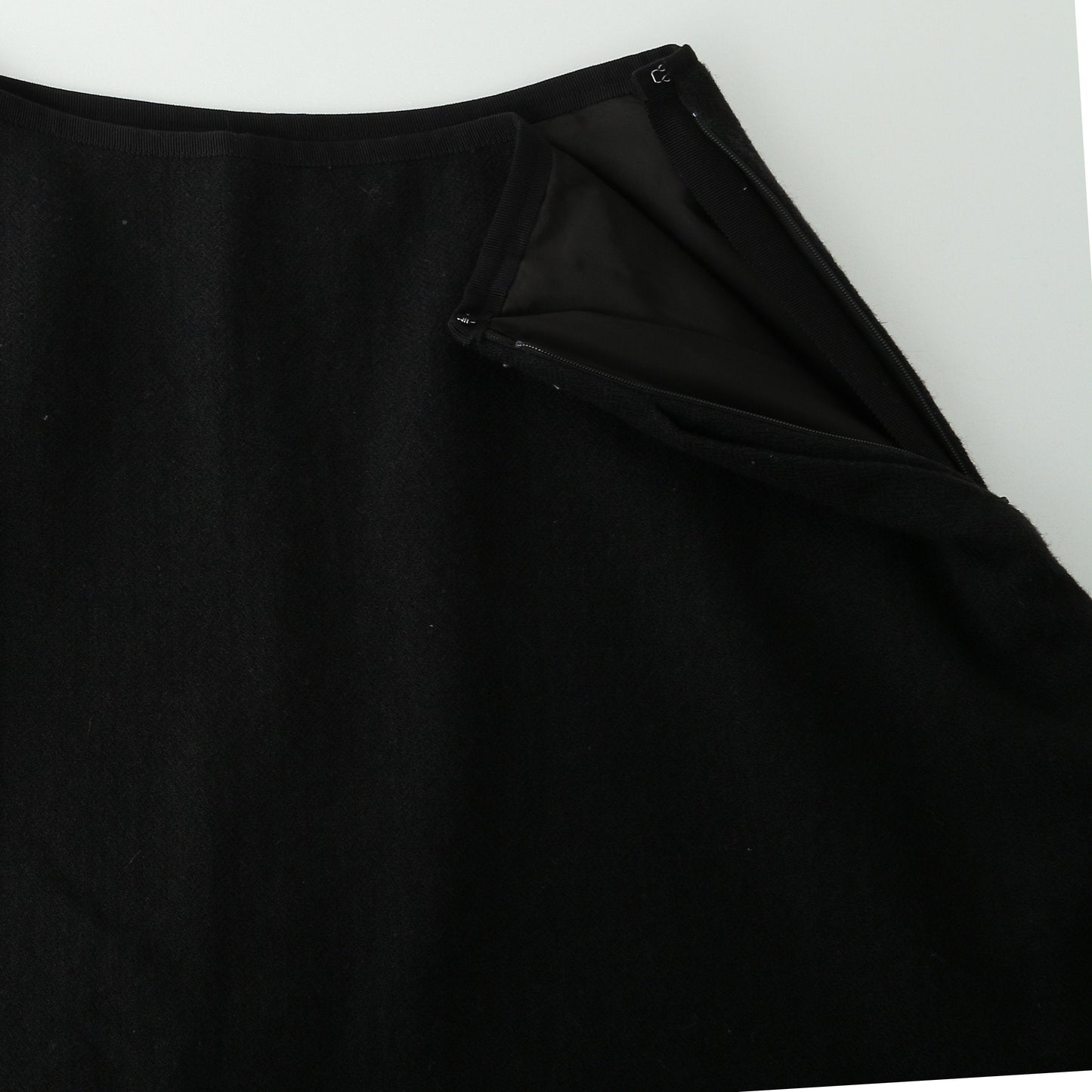 TINY HERRINGBONE WOOL SKIRT