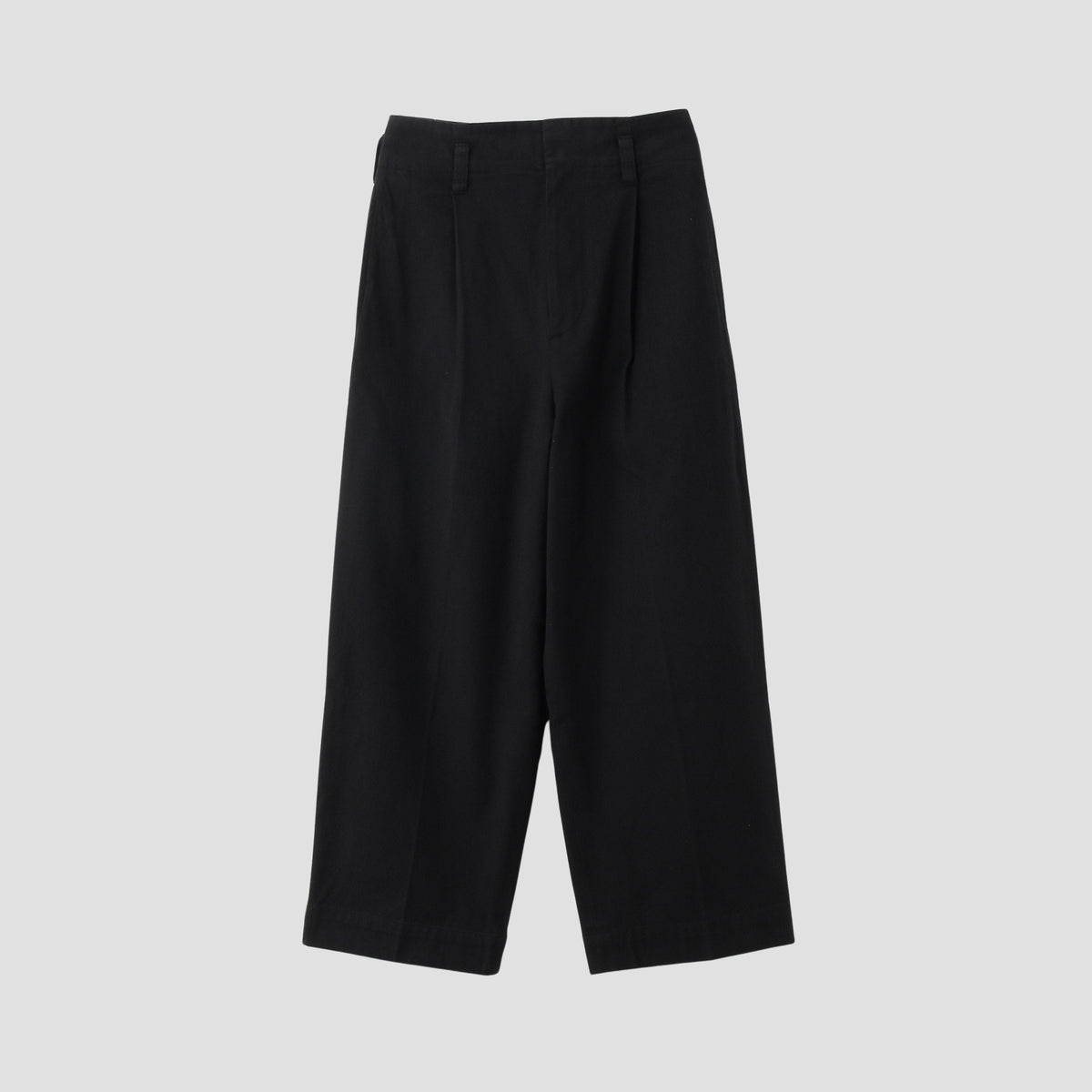 WASHED COTTON TWILL TROUSERS