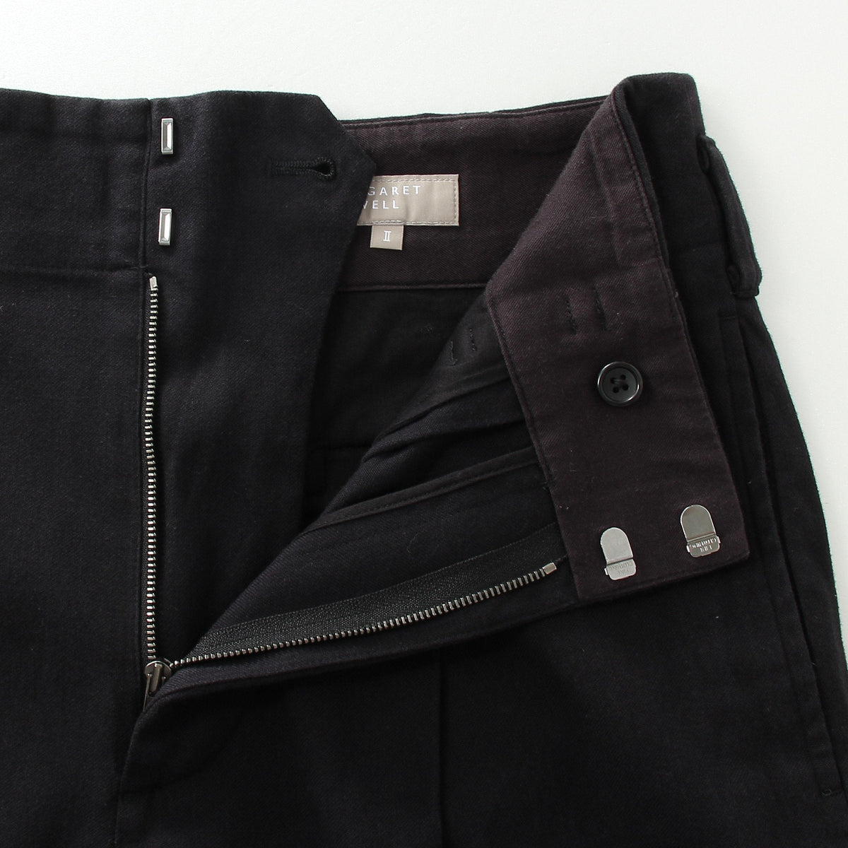 WASHED COTTON TWILL TROUSERS