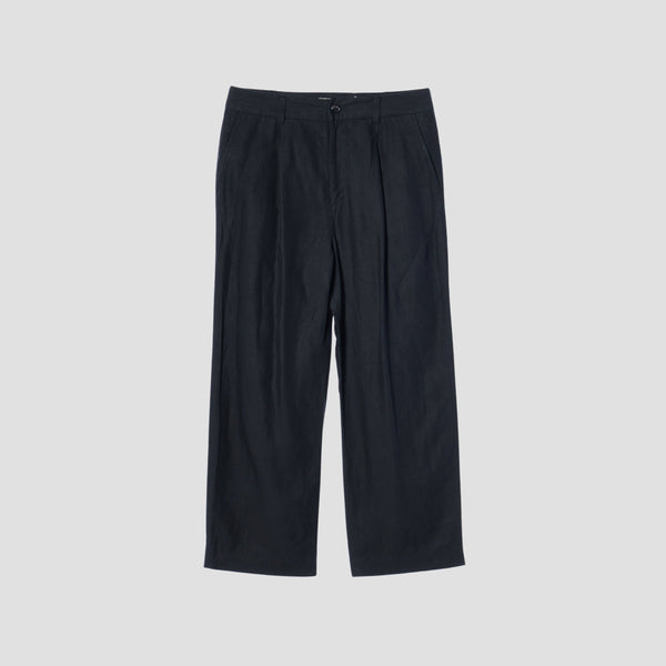 DENSE FINE LINEN POPLIN TROUSERS