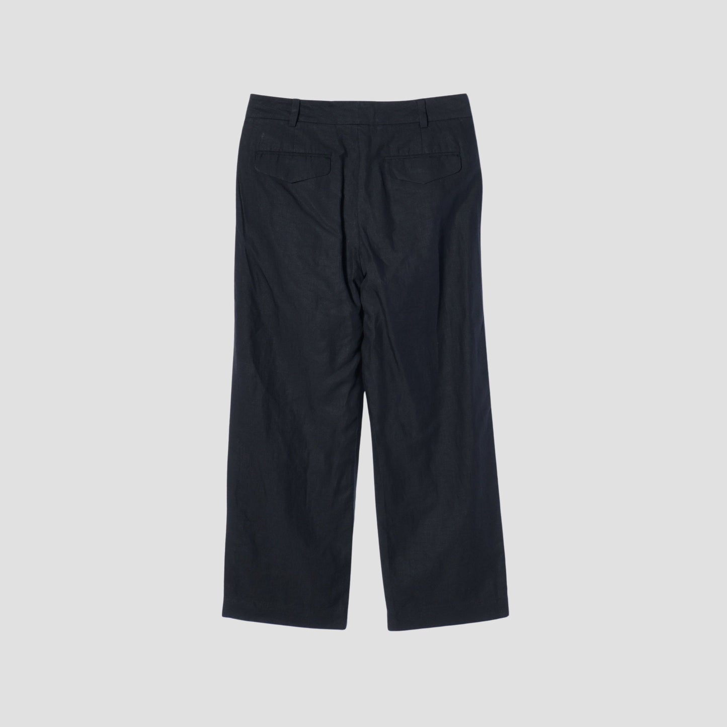 DENSE FINE LINEN POPLIN TROUSERS