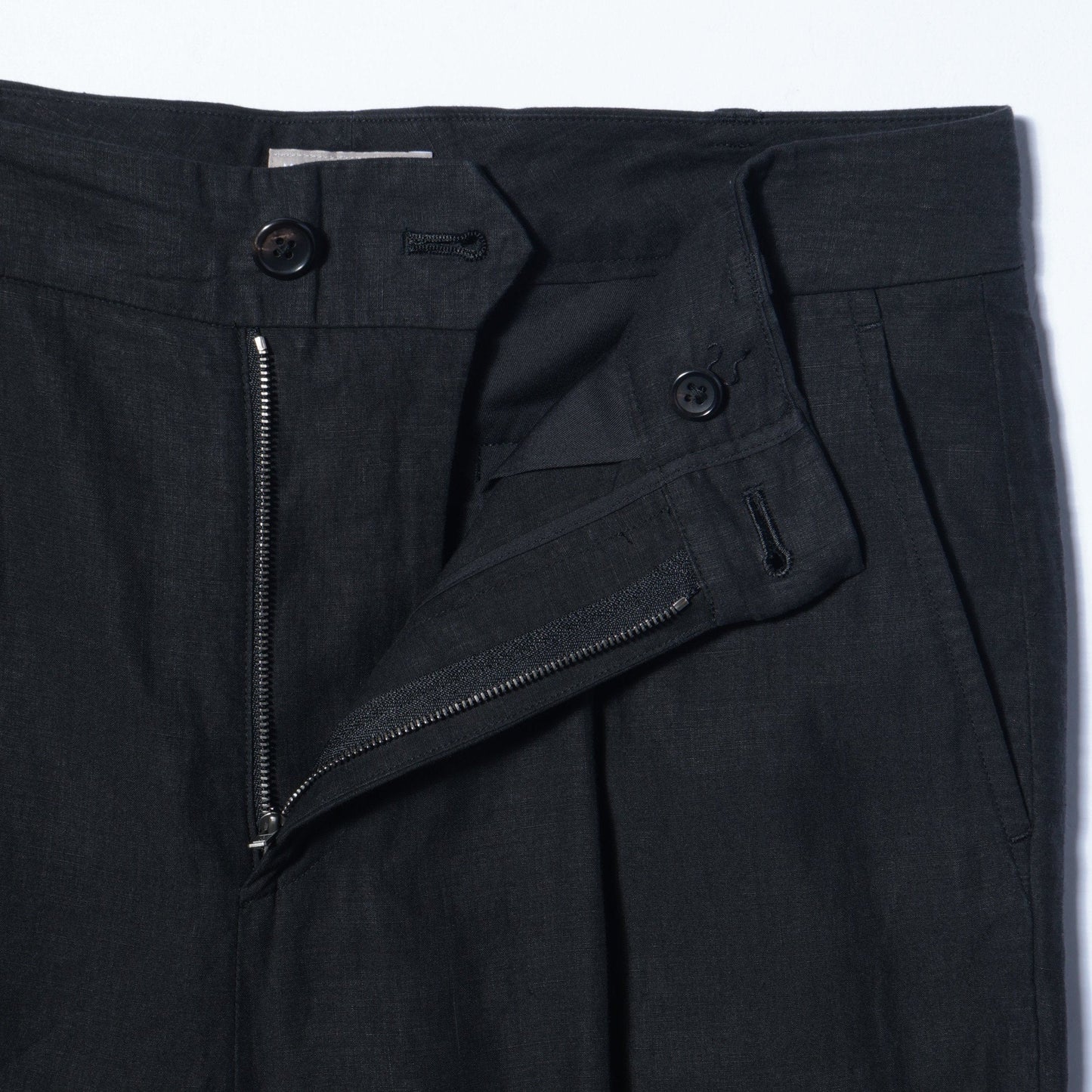 DENSE FINE LINEN POPLIN TROUSERS