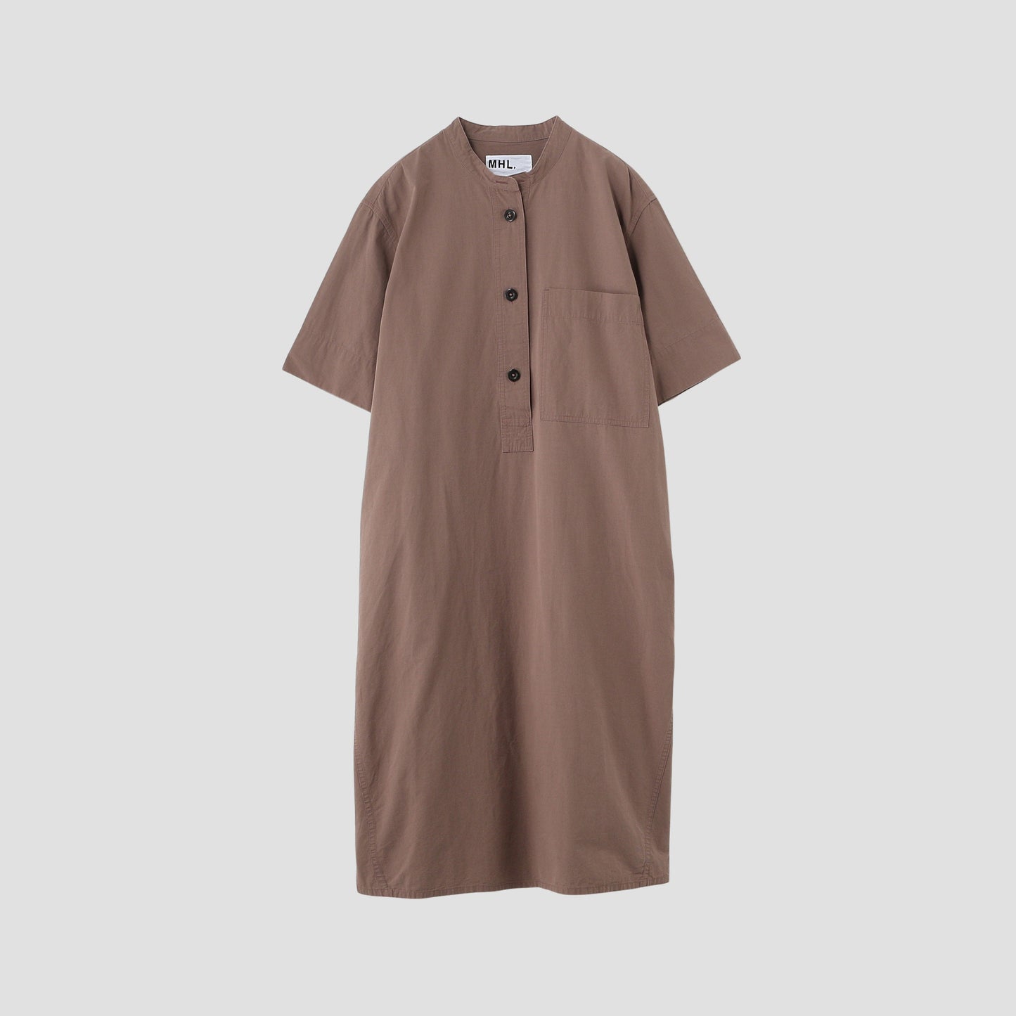 SANDED COTTON LINEN DRESS