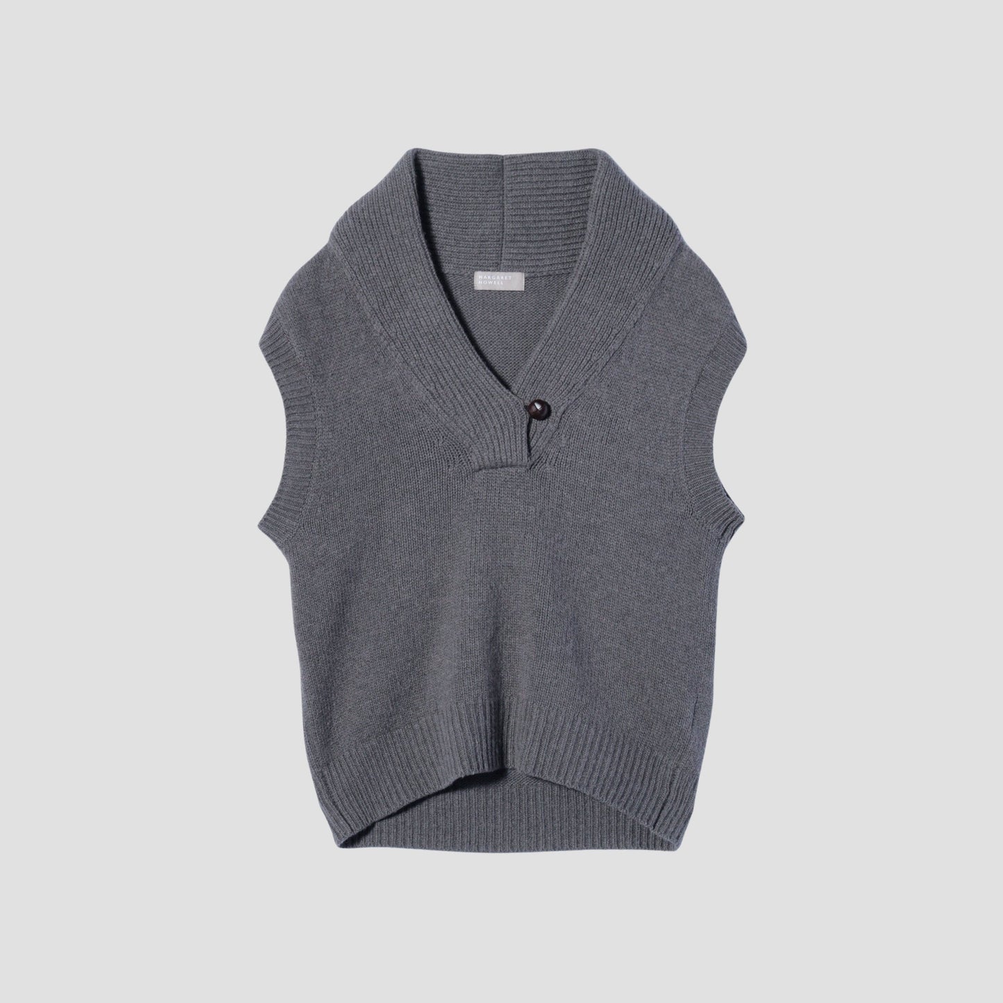 SHAWL COLLAR VEST KNIT
