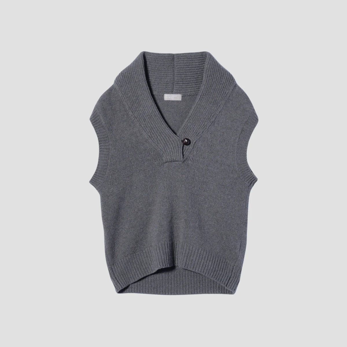 SHAWL COLLAR VEST KNIT