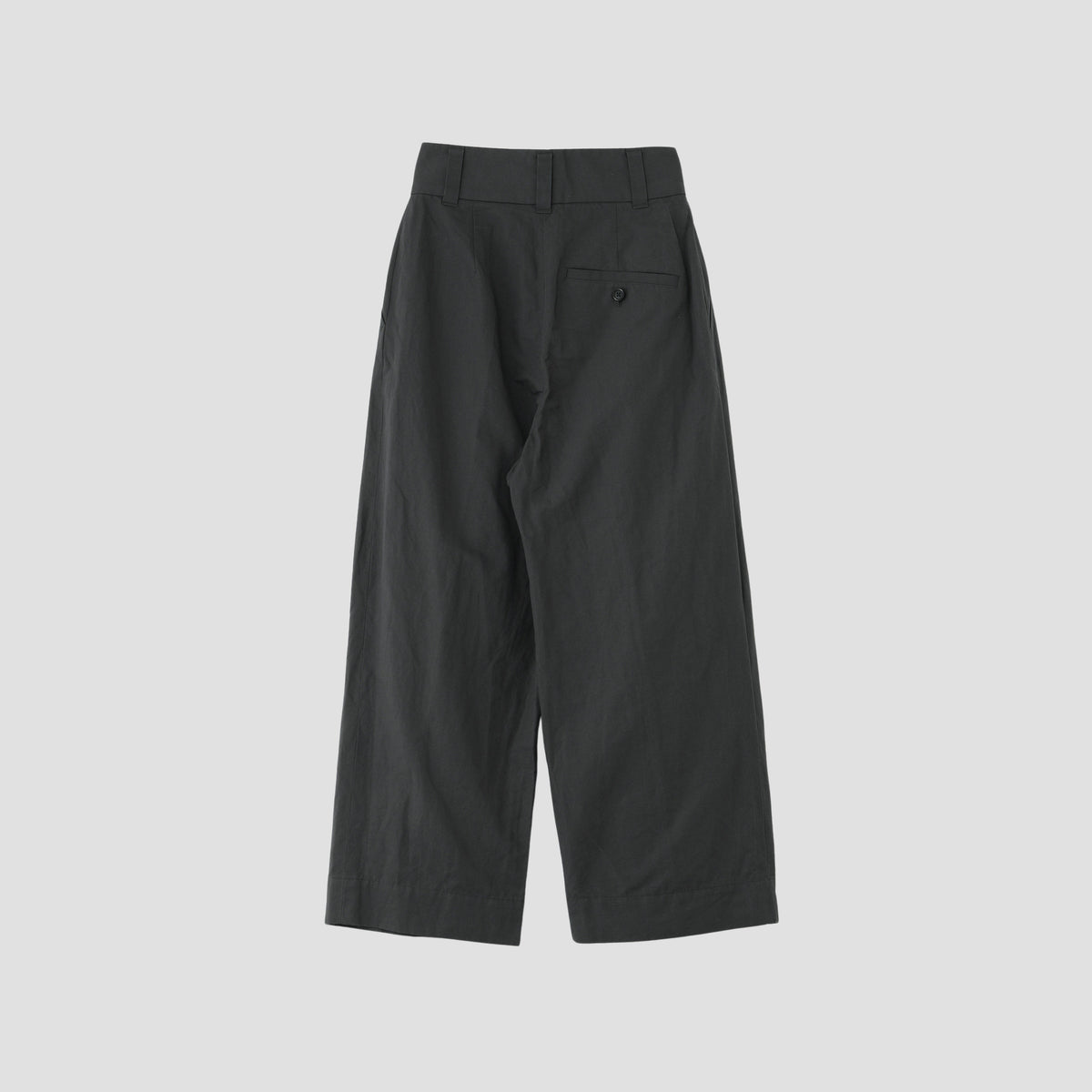 PLAIN WEAVE COTTON LINEN TROUSERS